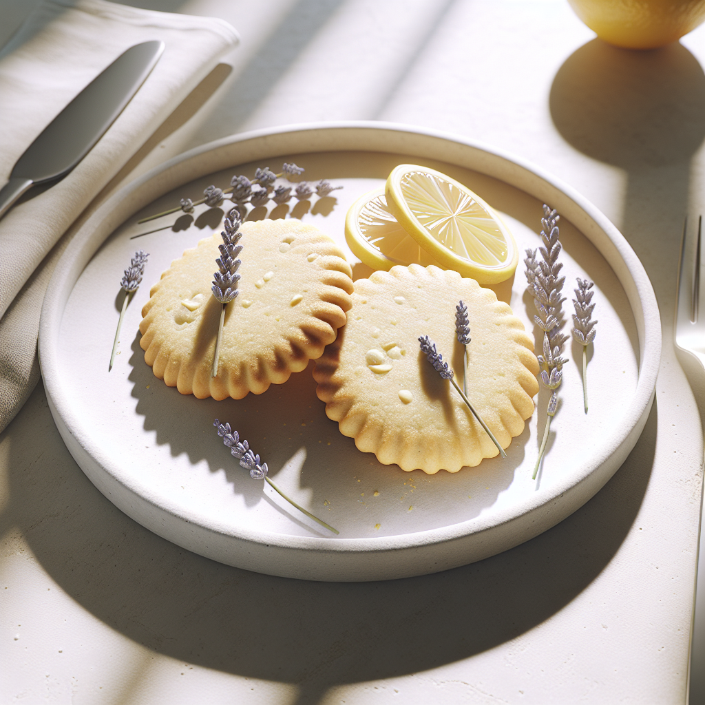 Lemon Lavender Shortbread Cookies